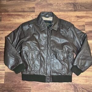 US Army Air Force Type A-2 Flyer’s Leather Brown Jacket Medium